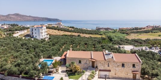 3Bed 3Bath Stone Villa with Panoramic views for Sale in Agia Marina Chania