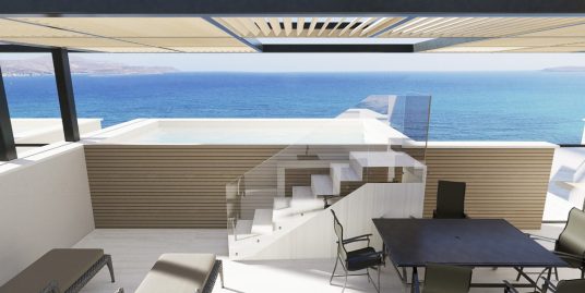 New Luxury Penthouse with Roof Terrace & Panoramic Sea Views Close to Amenities for Sale in Kalives Apokoronas
