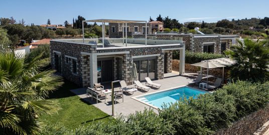 Brand new 3-bedroom stone-built bungalow with a private pool & panoramic White Mountains view in Paleloni
